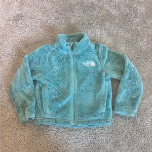 The North Face Blue Green Long Sleeve Fleece Toddler Jacket